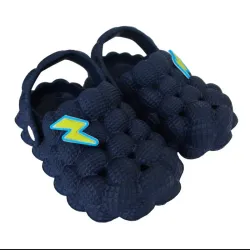 Zapaticos Estilo Crocs Azules con Rayo para Bebé