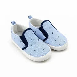  Zapaticos Rayados con Anclas