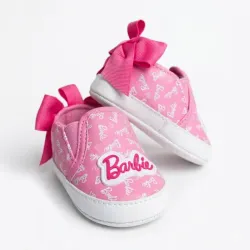 Zapatos Barbie Rosados con Moño para Bebé