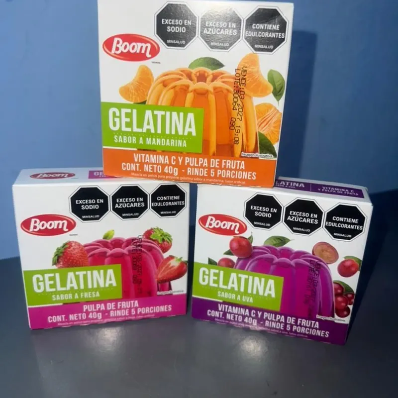 Paquetes de gelatina