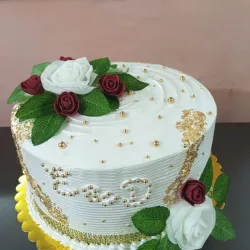 CAKE REDONDO PARA BODAS