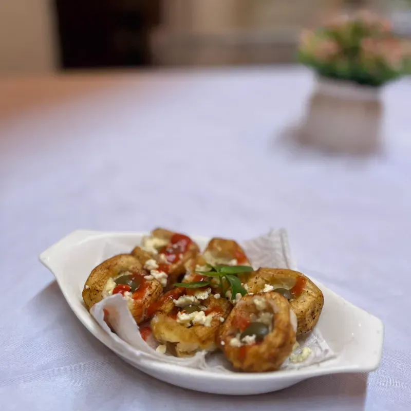 Tostones rellenos jamón y queso