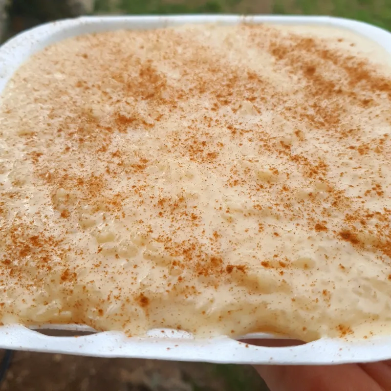 Arroz con leche condensada y evaporada