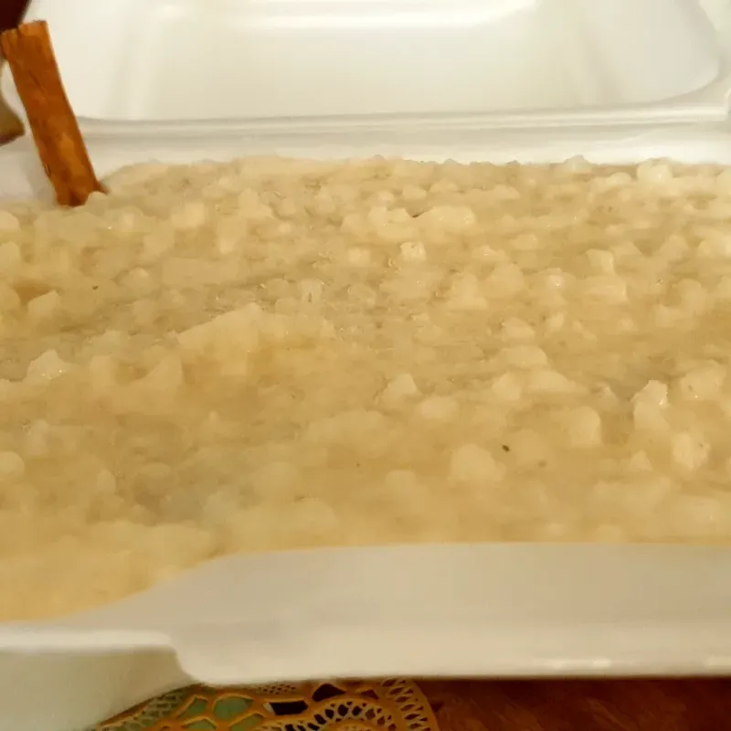 Arroz con leche condensada y evaporada