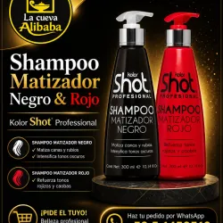 Shampoo Matizador SHOT (rojo y negro) 300ml