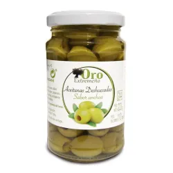 ACEITUNA SIN HUESO (SABOR ANCHOA, TARRO 220 Gr)