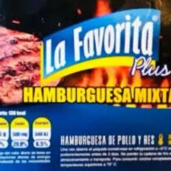 HAMBURGUESA MIXTA DE POLLO Y RES( LA FAVORITA, 90g) 