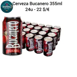 Cerveza Bucanero 355ml 24u