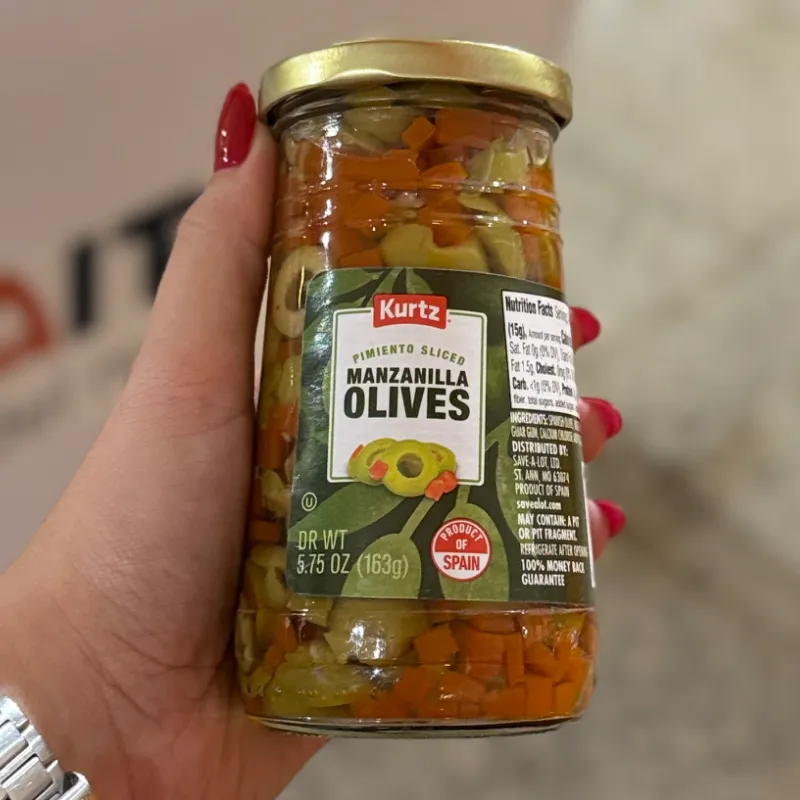 Aceitunas y pimiento picados