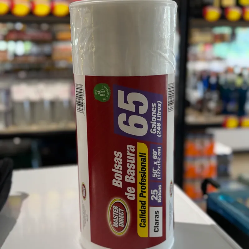 Bolsa de basura 25 u 65 galones 