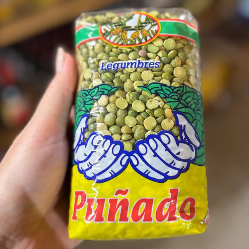 Chícharos verdes en mitades PUÑADO