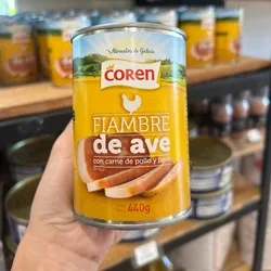 Fiambre de Ave con Carne de pollo y pavo