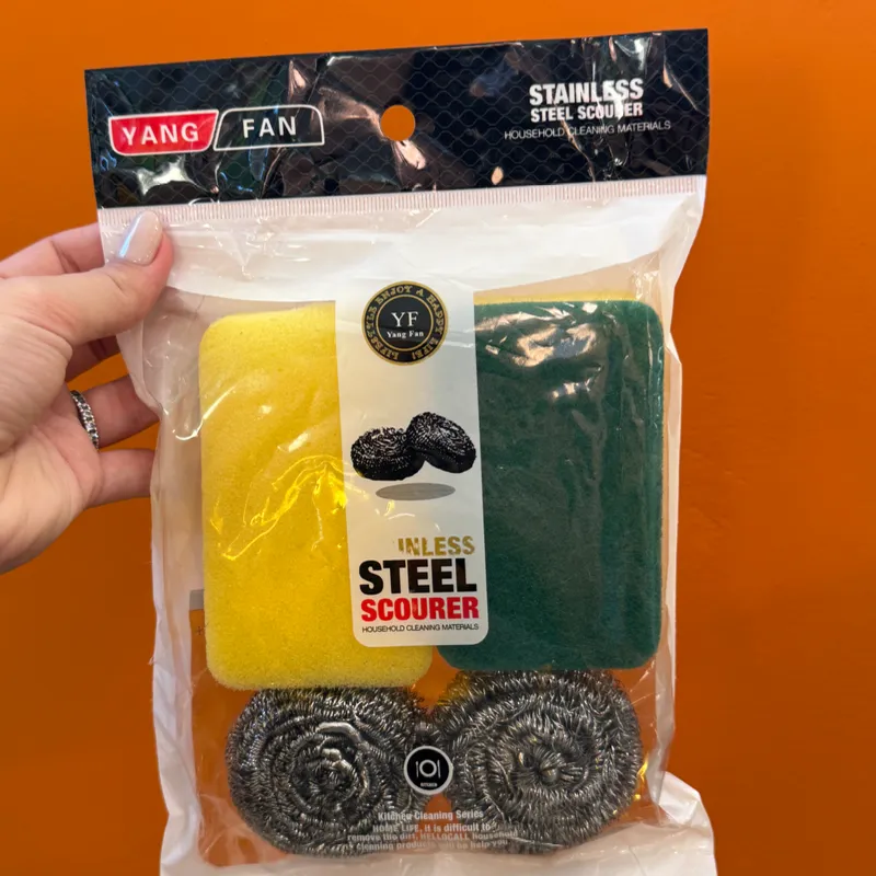 Juego de esponjas y estropajos para la cocina