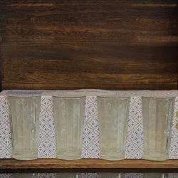 Juego de vasos de cristal 4 piezas con textura 
