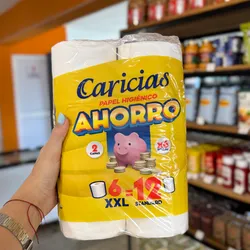 Papel sanitario Caricias 6 rollos