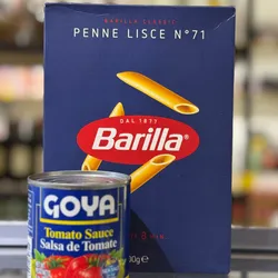 Pasta penne Barilla + tomate Goya 