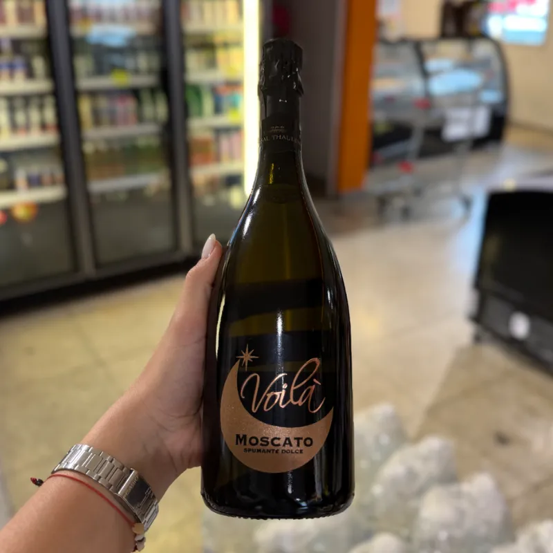 Vino espumoso blanco dulce Moscato