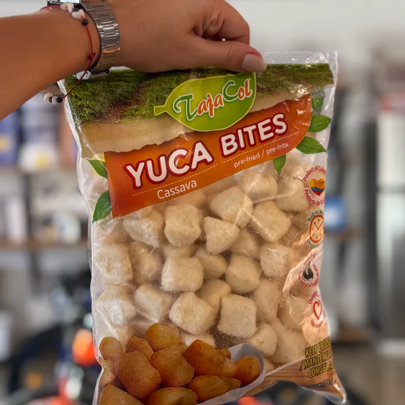 Yuca frita en cubos 