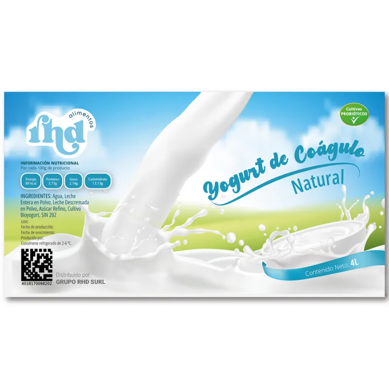 Yogurt probiótico de coágulo RHD (4 L)