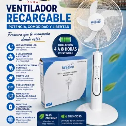 Ventilador de pie 16 pulgadas recargable