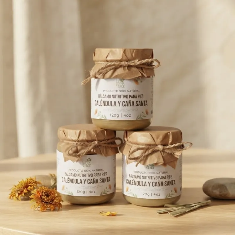 Bálsamo nutritivo para pies de Caléndula y Caña santa 🌿