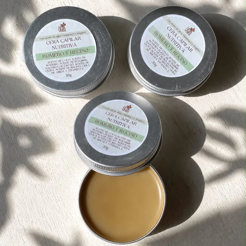 Cera Capilar Nutritiva de Recino y romero 🌿