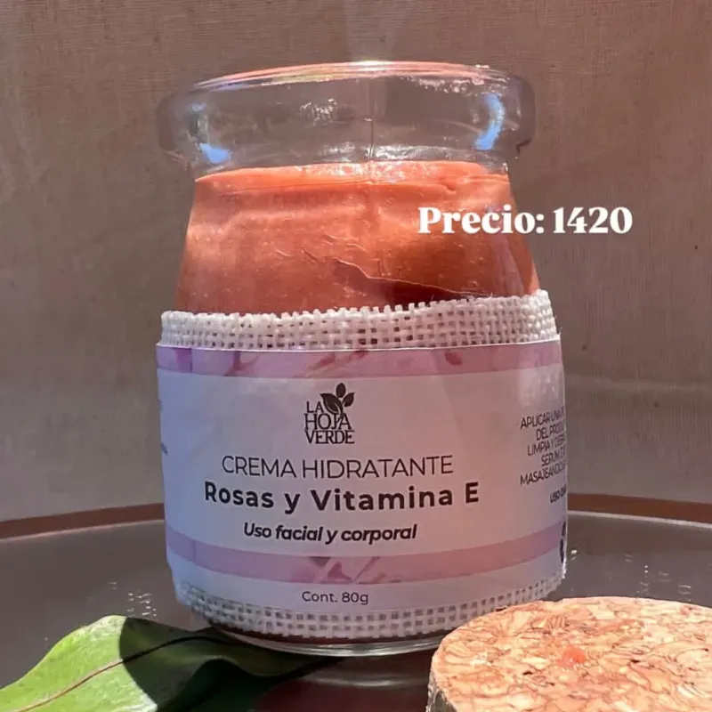 Crema hidratante de Rosas y Vitamina E 🌹 
