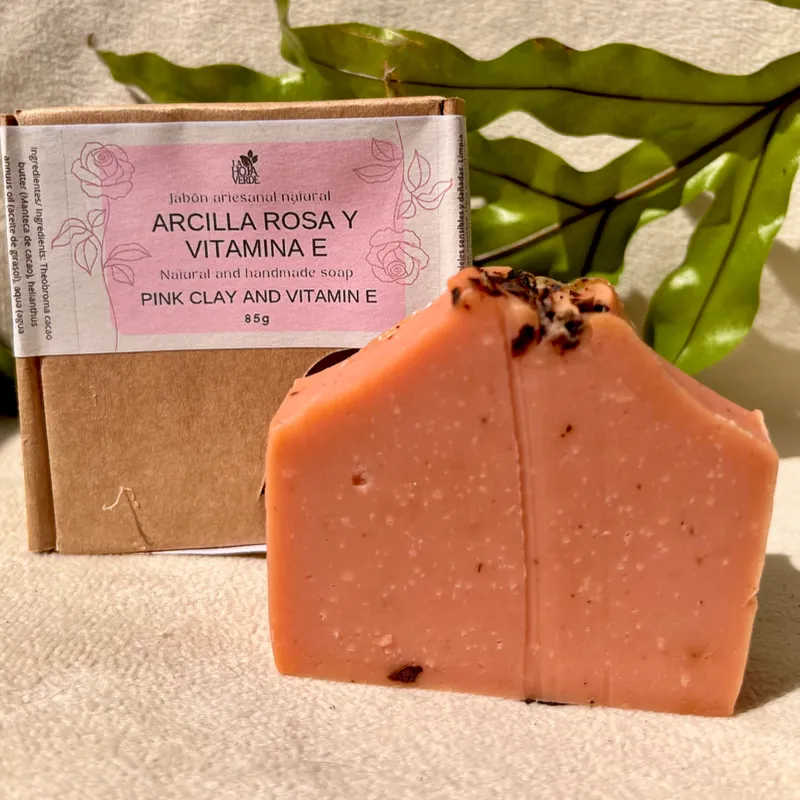 Jabón de Arcilla Rosa y Vitamina E🌹 