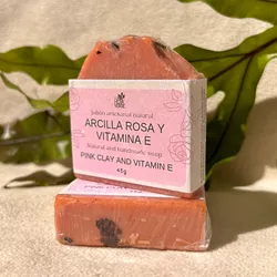Jabón mini de Arcilla rosa y Vitamina E 🌷