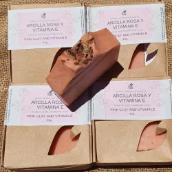 Jabón de Arcilla Rosa y Vitamina E🌹 