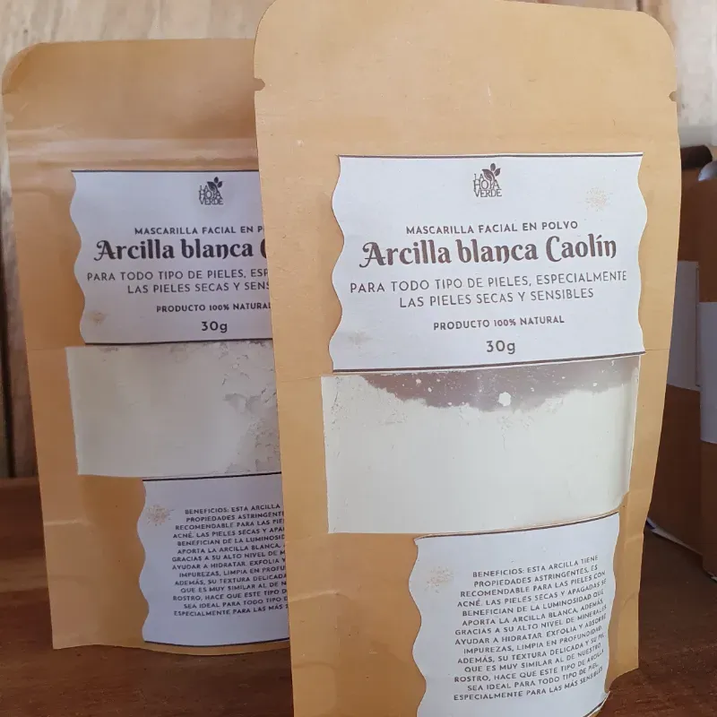 Mascarilla en polvo de Arcilla blanca 🌻