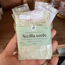 Mascarilla en polvo de Arcilla verde 🍃