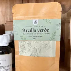 Mascarilla en polvo de Arcilla verde 🍃
