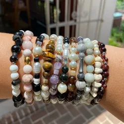 Pulseras de piedras de cuarzo natural