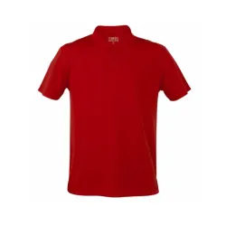 Pulóver de cuello estilo polo rojo