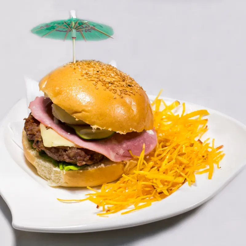 Hamburguesa de Jamon y Queso