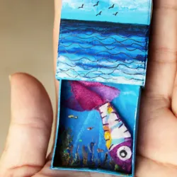 Cajitas de fósforos pintadas