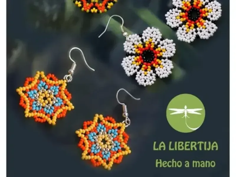 Aretes de flores y mandalas