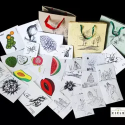 Postales impresas en papel manufacturado