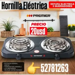 Cocina Eléctrica 2 Hornillas 