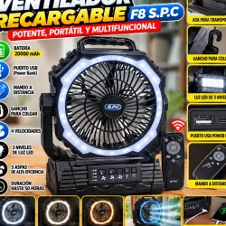 Ventilador Recargable F8
