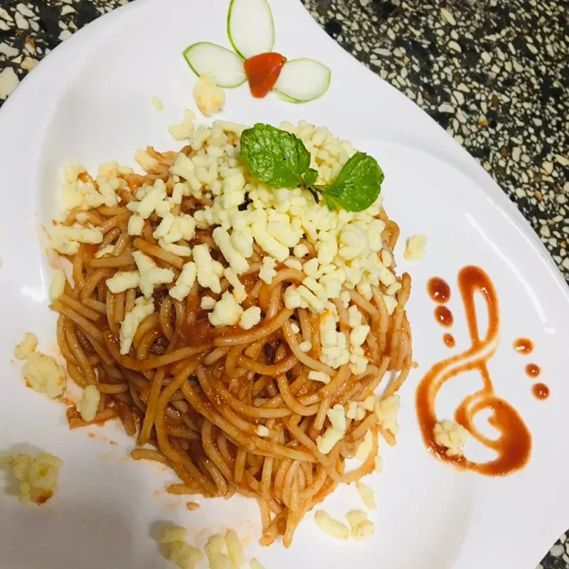 Spaghetti con queso Blanco