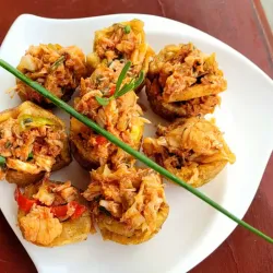 Tostones Rellenos  con Cangrejo