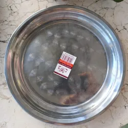 Bandeja de acero inoxidable  Diámetro: 30. 5