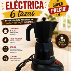 Cafetera eléctrica de 6 tazas