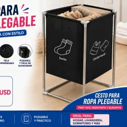 Cesto para ropa sucia plegable