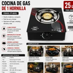 Cocina de gas de una hornilla