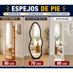 Espejos de pie elegantes. Incluyen mueble
