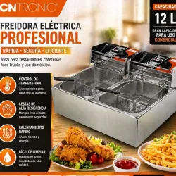FREIDORA ELÉCTRICA PROFESIONAL DOBLE 12 L