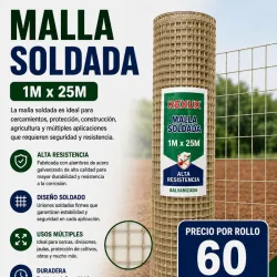 MALLA SOLDADA ROLLO